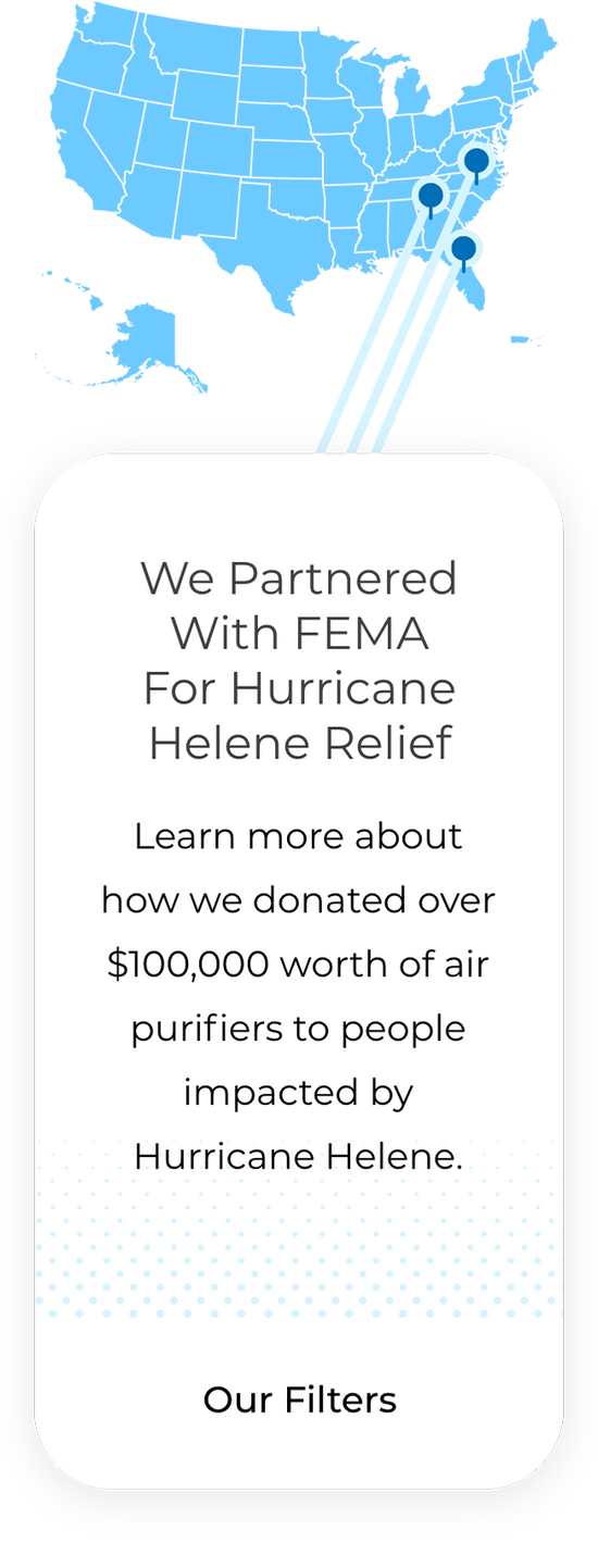 USA map with FEMA relief for hurricane helene